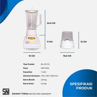 Gambar BLENDER MIYAKO KACA 1 LITER BL-101GS BERGARANSI RESMI - BL-101GS ( 2IN1 ), Plastik Wrapp dari topjaya elektronik Kab. Karawang 5 Tokopedia