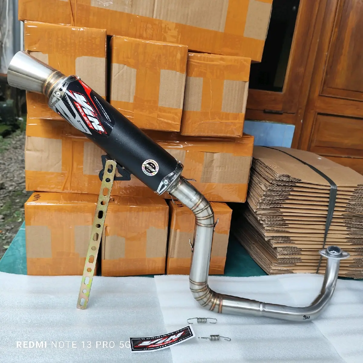 Knalpot Samlong Original VIN PROJECT Beat Vario 125 Vario 150 Aerox Pcx Mio Sporty saringan full saringan bor TERMURAH!!! Baud Baut Mesin Motor Motorcycle Slincer Tameng