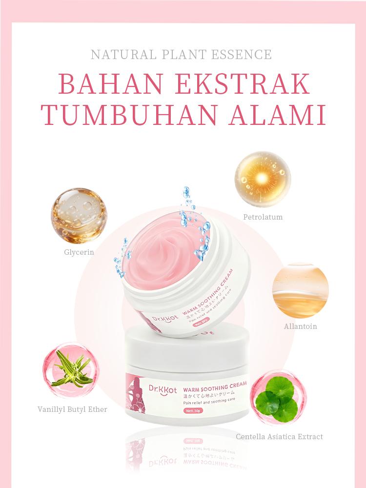 [BPOM COD] Dr.KKot Warm Soothing Cream 30g Pereda Nyeri Haid Membantu Melancarkan Haid Tidak Teratur , Nyeri Menstruasi ,Herbal Alami solusi cepat mengecilkan perut buncit , keputihan , kram perut , melancarkan haid tidak teratur nyaman dan hangat