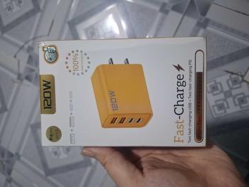 Product Review of Đầu sạc 120W + dây sạc 4 trong 1, dây sạc nhanh loại C đa chức năng, sạc nhanh 4 trong 1 from D**< 0