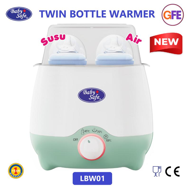 Baby Safe Twin Bottle Milk Warmer Penghangat Susu Makanan Sterilizer Multi Fungsi 1