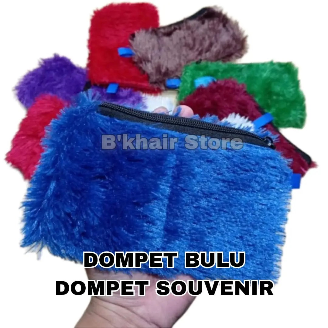 DOMPET BULU  - DOMPET EMAS - DOMPET SOUVENIR