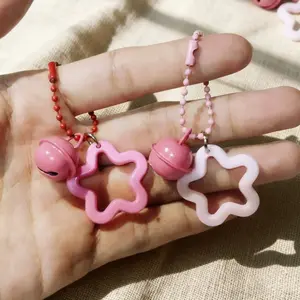 kerincingan gantungan tas rantai lada / Gantungan Kunci / Bag Charm / Key Chain / Keychain Tas Mini Lucu Bintang Akrilik dan Bell Lonceng