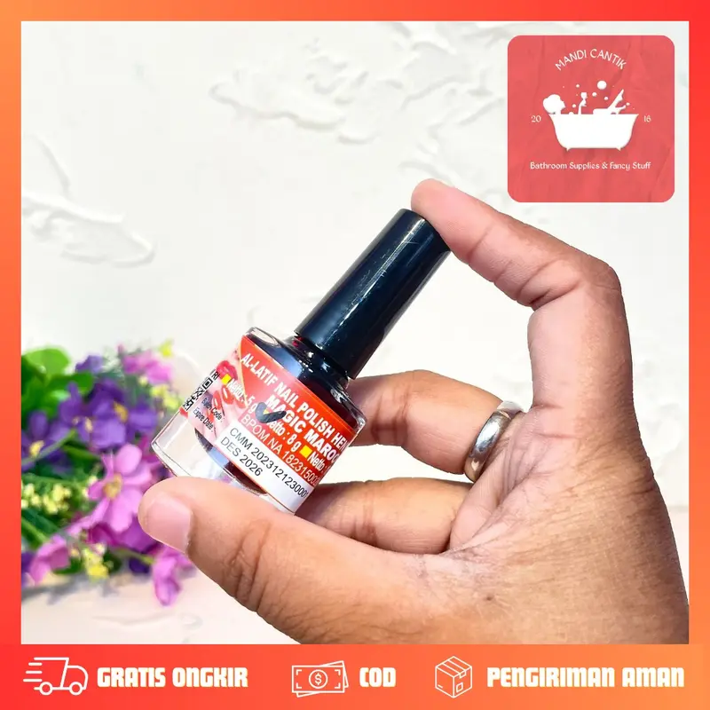 AL LATIF Henna Nail Polish 8 Gram / Kutek HALAL / Kutek Muslimah untuk Wudhu / Kutek Peel Off / Kutek Henna Nikah 1