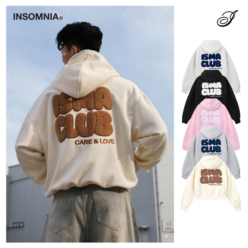 [NEW COLLECTION] Áo Hoodie Zip 2 Da Thêu Xù Care & Love INSOMNIA Form Boxy - HD010