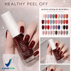 YoiBeauty - [BPOM] KUDAN Healthy Waterbase Kutek Cat Kuku Bisa Dikelupas PEEL OFF Nail Polish 10ml 40 WARNA Tahan Lama & Pigmented Cocok untuk Muslimah