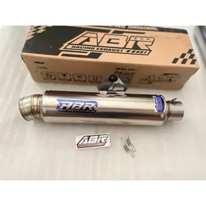 Slincer knalpot abr racing exhaust bulat corong jumbo emblem blue grade B