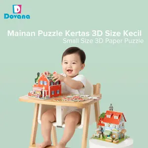 Dovana Mainan Puzzle Kertas 3D Size Kecil Garden House Small Zoo Edukasi Anak Kreatif Bahan Busa Foam Paper