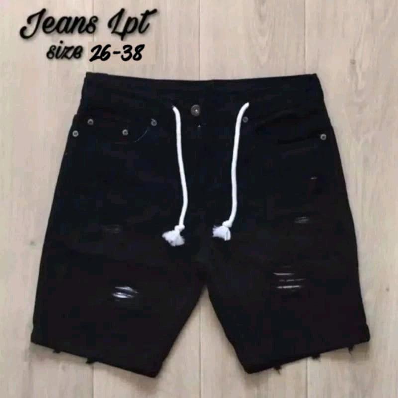 Celana Jeans Pendek Sobek Pria Wisker Jeans Pendek Ripped Robek Pria Premium Distro NEW 5