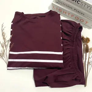 Mode Syantik | SETELAN JUMBO BAHAN VOXY MOTIF STRIP [BISA COD]