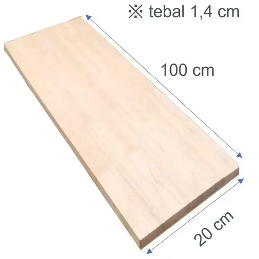 papan kayu mahoni 20x100cm tebal 1,4cm sudah halus siap pakai