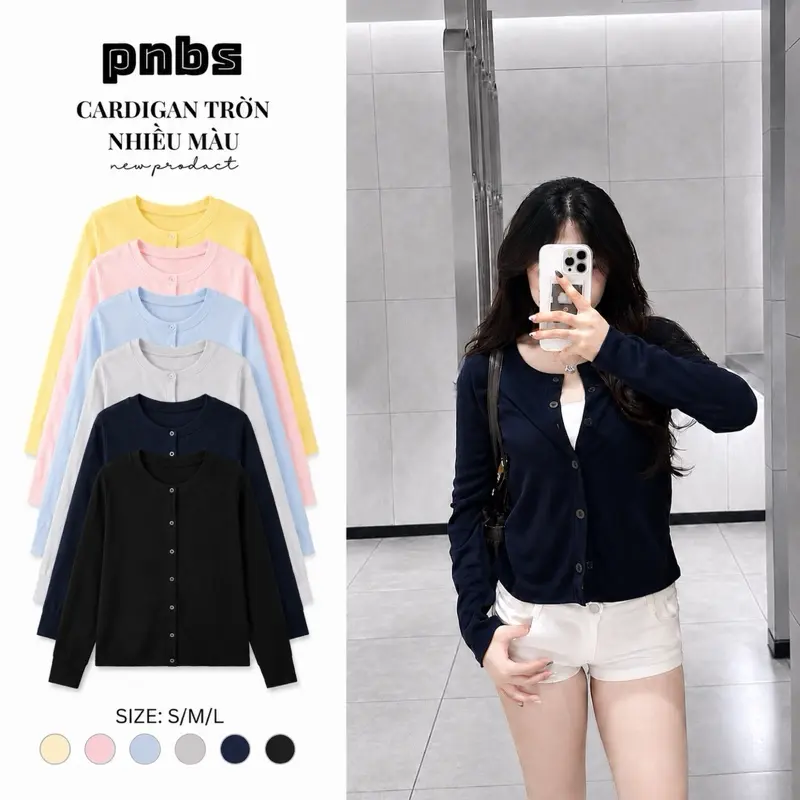 Áo khoác cardigan trơn nhiều màu form vừa peonyb - Khoát len tăm mùa thu đông kiểu dáng bánh bèo tiểu thư hotgirl phong cách hàn quốc đẹp