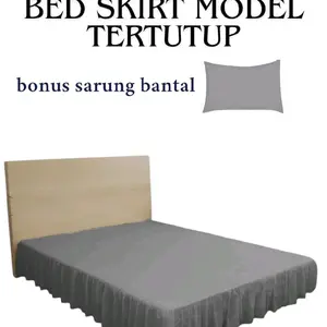 BIG SALE Bed skirt murah model tertutup penutup kolong kasur polos