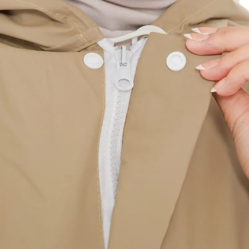 JAS HUJAN AKULA Setelan Baju Celana Raincoat Mantel Mantol Cream Dewasa 7