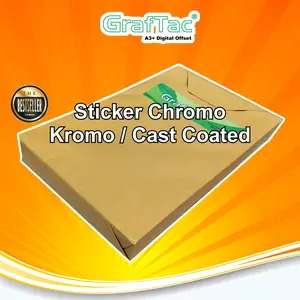 Graftac Sticker Chromo Bontak Stiker Kromo Cast Coated Digital Print untuk Laser Toner - Inkjet dengan tinta Art Paper - UV Digital Print A3+ PACK 250 Lembar