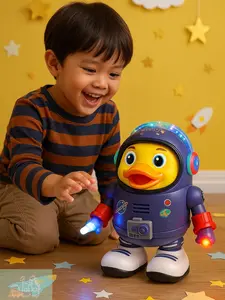 Mainan Anak Robot Bebek Luar Angkasa Joget Menari Space Duck Dance Baterai Bergerak