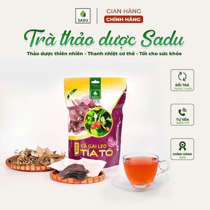 Gói 250gram Trà Túi Lọc Cà Gai Leo Tía Tô SADU - Tea Nước Trà Chè tía tô không sử dụng chất tạo mùi thảo duợc