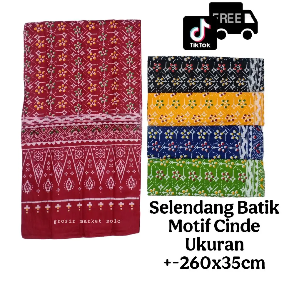 Selendang Tari Cinde | Selendang Tari Batik Motif Cinde