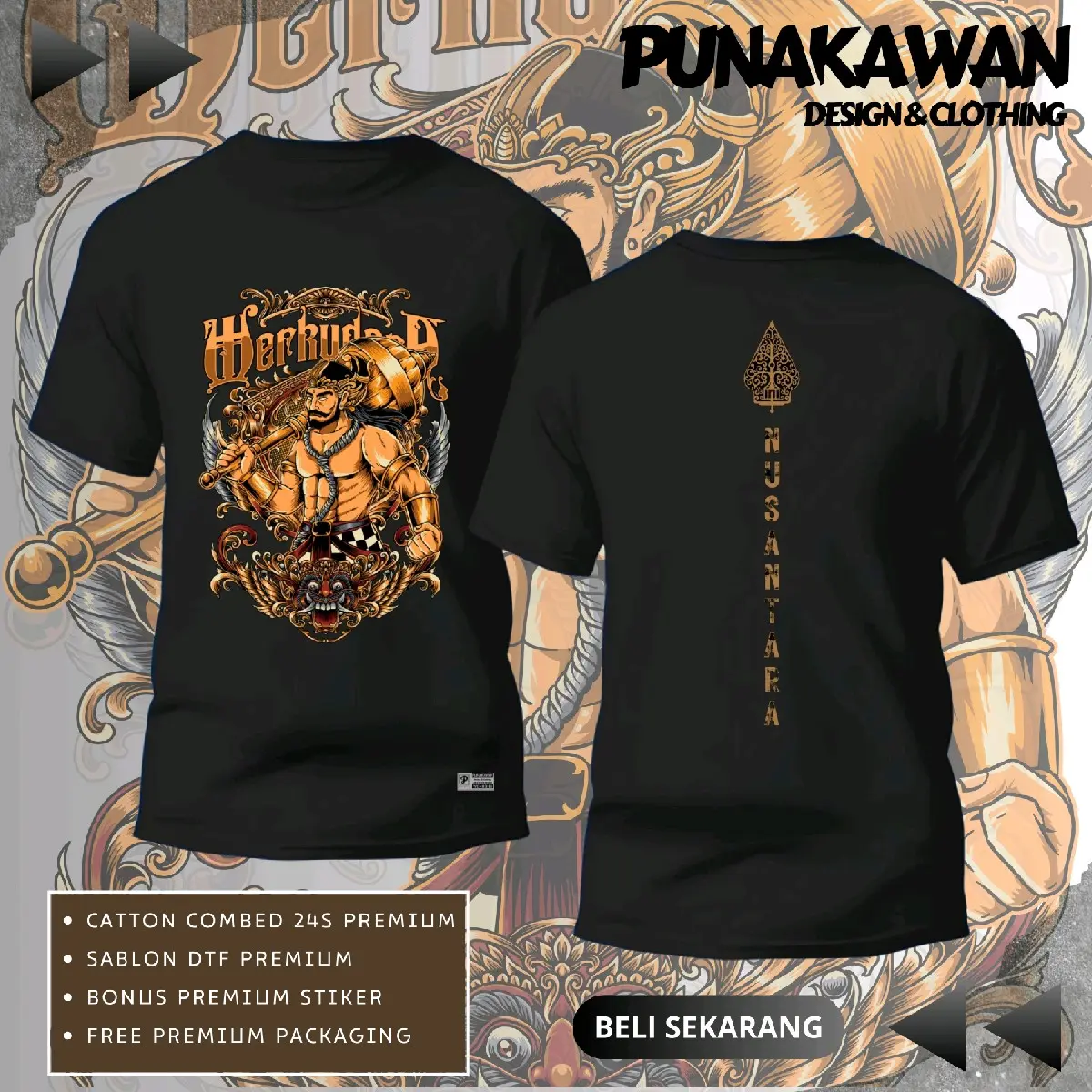 KAOS BRAND PREMIUM ( Werkudara Kuku Pancanaka )
