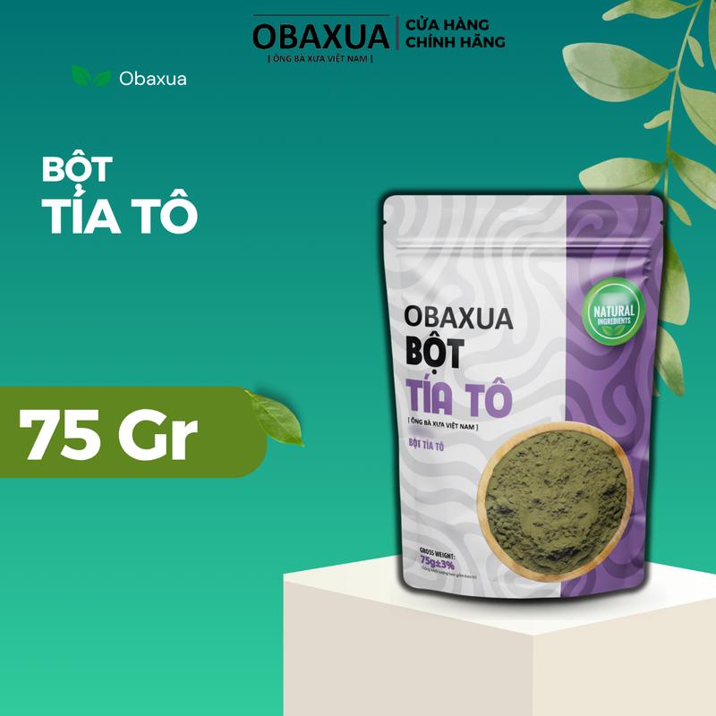 Obaxua Bột Lá Tía Tô Nguyên Chất 75g - Mặt Nạ Bột Đắp Dưỡng Da Mặt & Body - OBAXUA - Chính Hãng