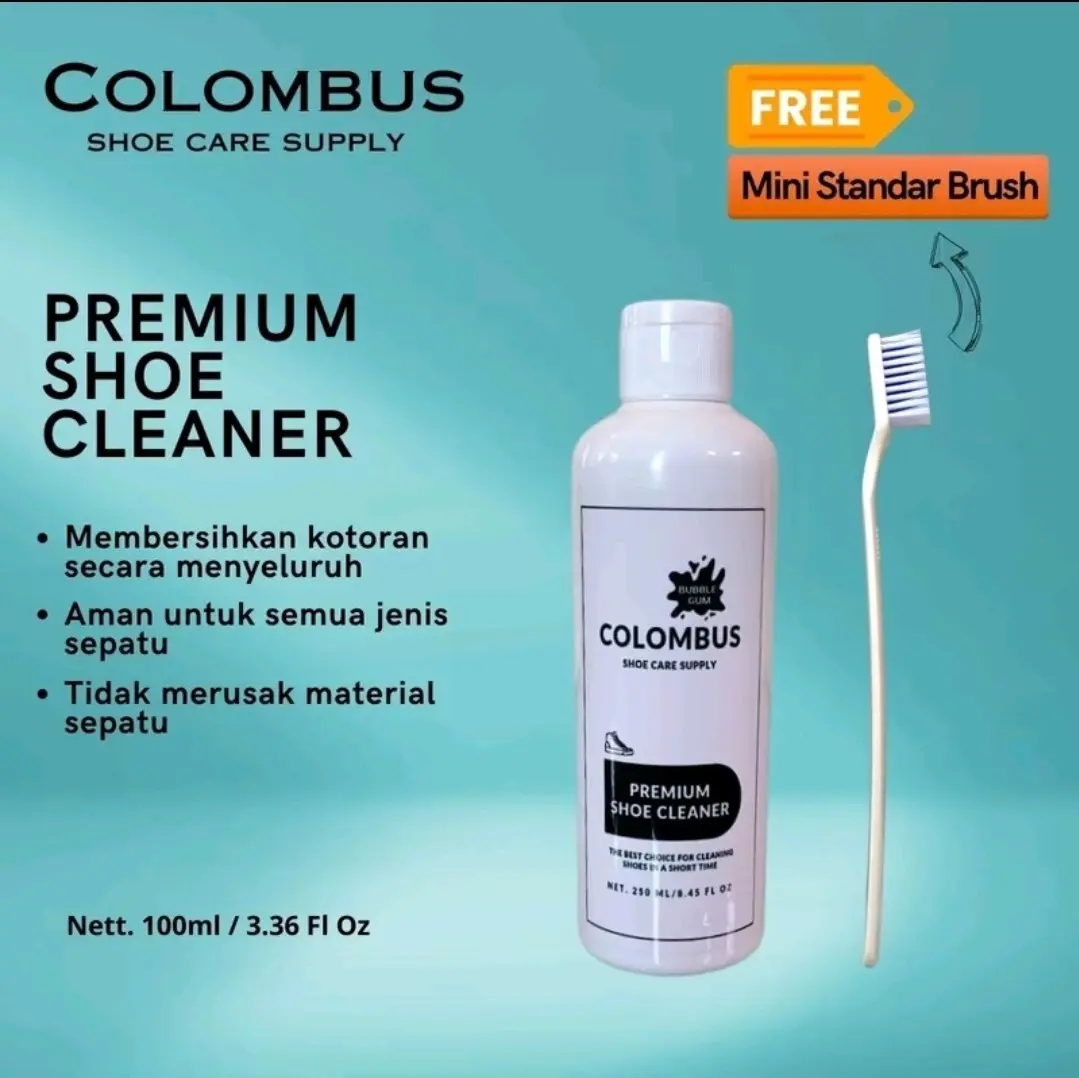 Shoe Cleaner BubbleGum By Colombus | Pembersih Sepatu Free Sikat Detailing Pembersih Sepatu Instan Dan Cepat