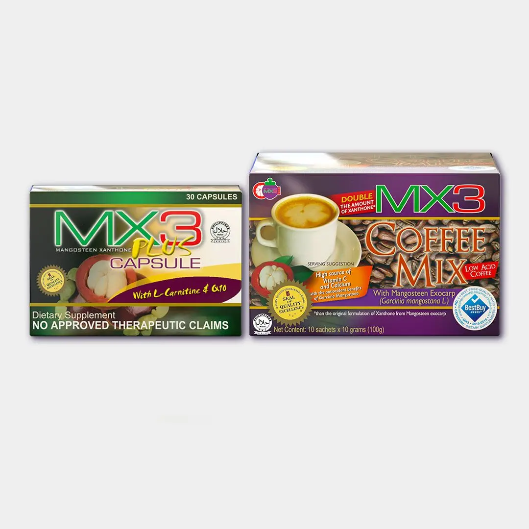 B14 | MX3 30s PLUS with L-Carnitine and Co-Q10 and MX3 10s Coffee mix Bundle
