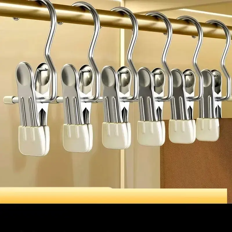 Kẹp Quần, Đồ Gia Dụng, Thép Không Gỉ, Đa Năng, Móc Treo Quần Áo, Đặc Biệt Cho Tủ Quần Áo, Để Treo Quần, Lưu Trữ