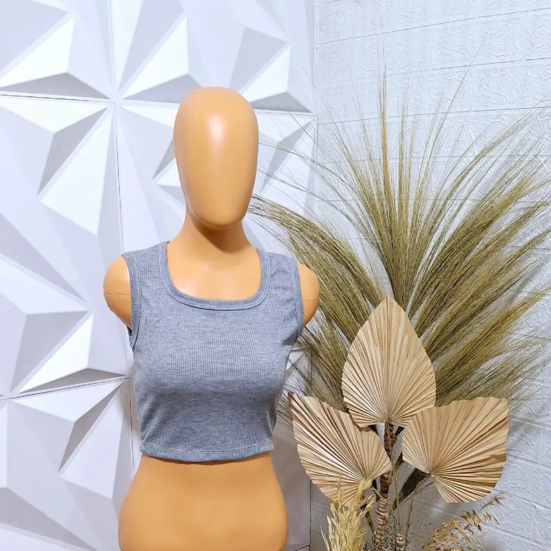 [tanktop 1 an U neck knit] NATA tanktop U knit basic Atasan Wanita Crop Rib 3
