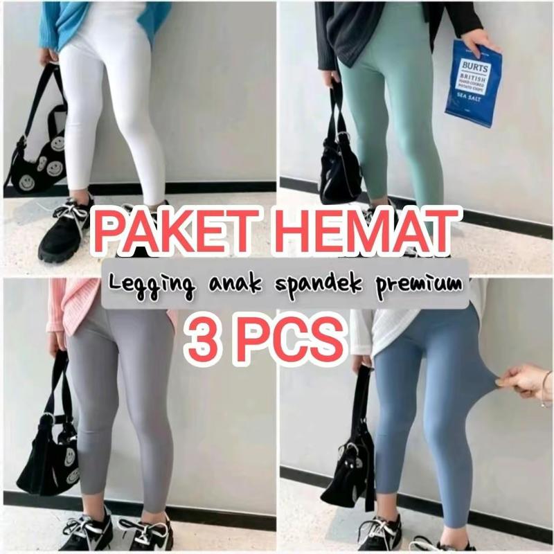 Product Introduction of Paket Hemat 3 pcs Legging Anak Spandek Premium Usia 2 sampai 10 tahun Bayi Perempuan Fashion 14