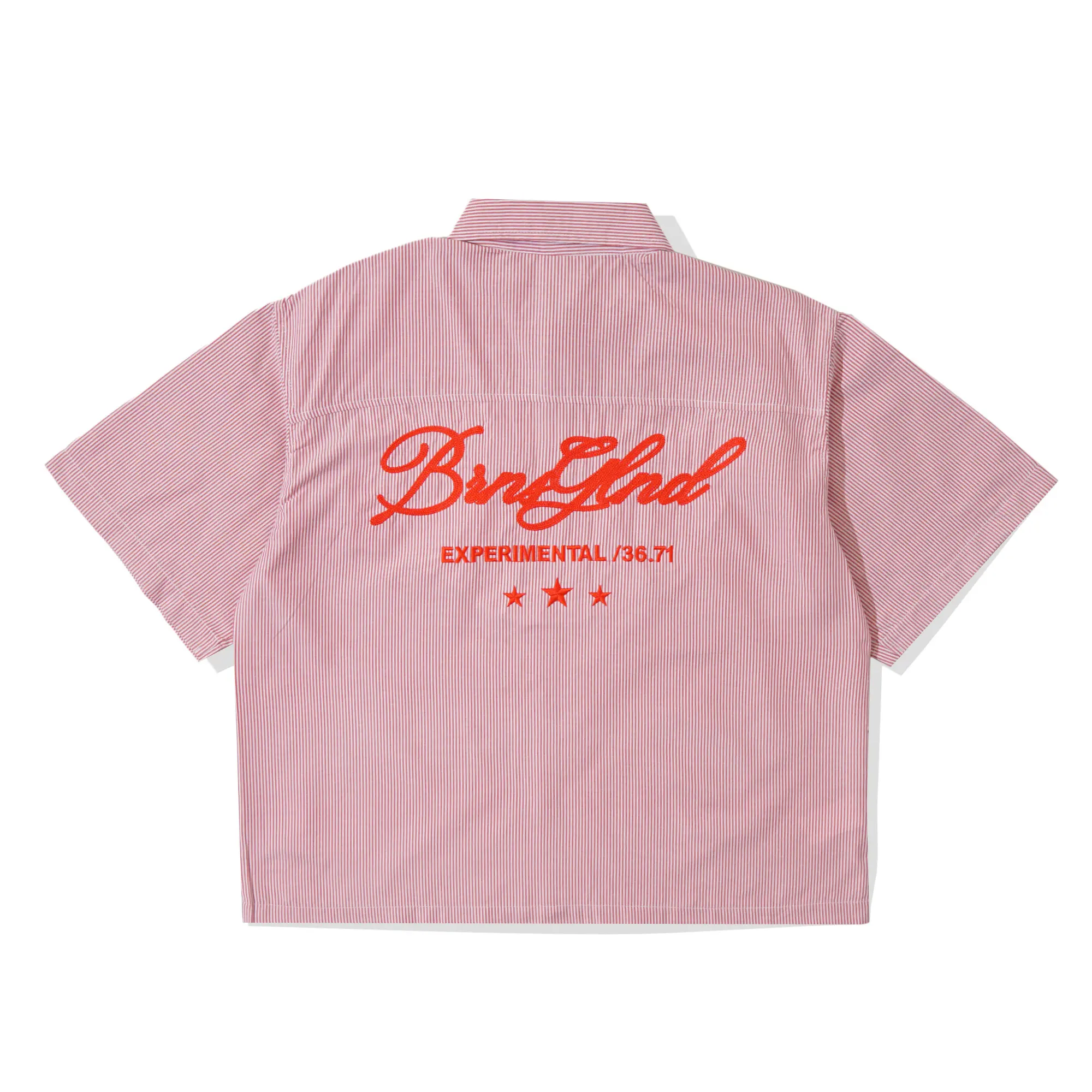Kemeja Pendek | Stripe Red  | Unbrokeen | Boxy Fit | Brainsgland