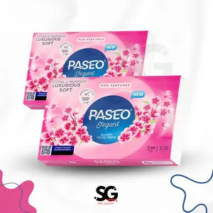 ( 10 Pack ) PASEO Elegant Facial Tissue Travel Pack 108 Helai - Paket 10 PCS Hemat Ongkir Murah Tisu Wajah Non Perfumed- Tata Travelpack 70 sheet 2 ply