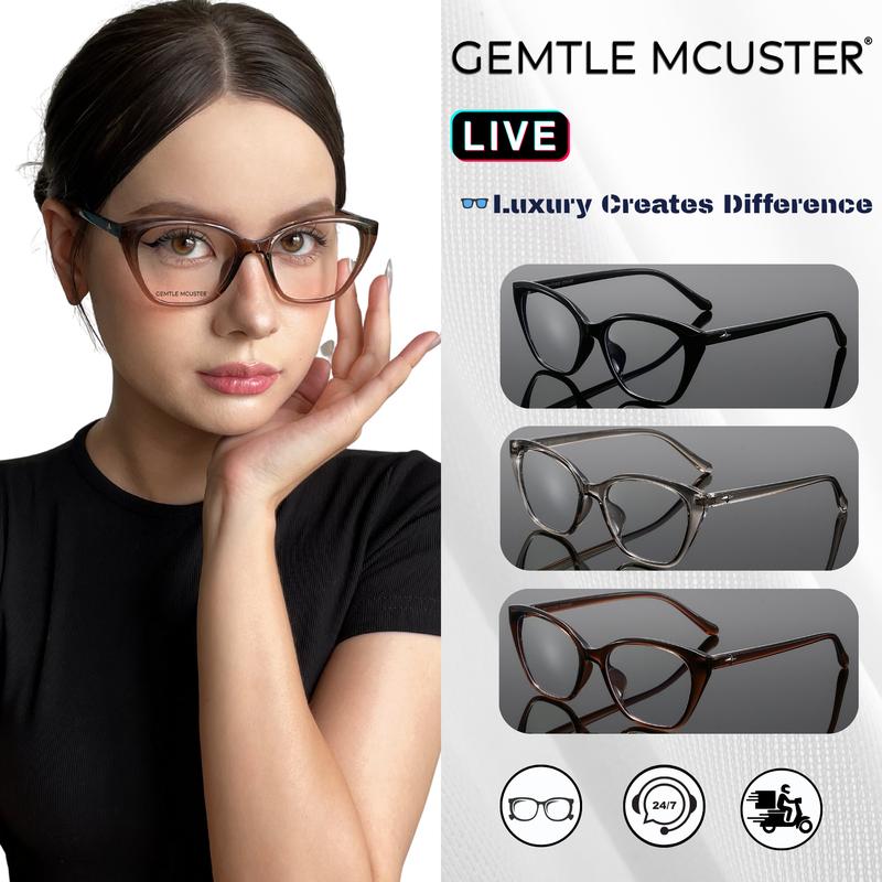 Kính Đổi Màu 81073 Gọng Kính Mắt Mèo Cổ Điển Siêu Nhẹ Dành Cho Nữ Chặn Ánh Sáng Xanh Kính Mắt Trùng