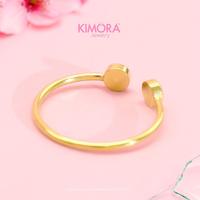 Gambar Kimora - Cincin Titanium Wanita Duo Poppy  Cnt225 - GOLD, SIZE 8 dari Kimora Jewelry Kota Denpasar 3 Tokopedia