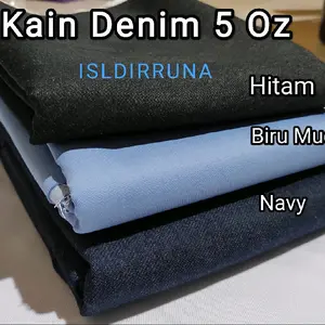 Kain Denim 5oz Grade A Per ½m, Denim Tipis/Bahan untuk celana,Kulot,Gamis,Kemeja,Stelan,Koko,Vest,dsb