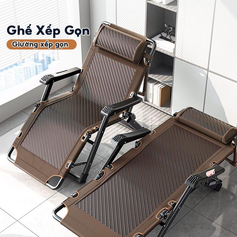 Giường xếp gấp gọn Mây ghế xếp gấp gọn giường gấp gọn đa năng giường tự động nhún giường ngủ văn phòng giường xếp 1 người