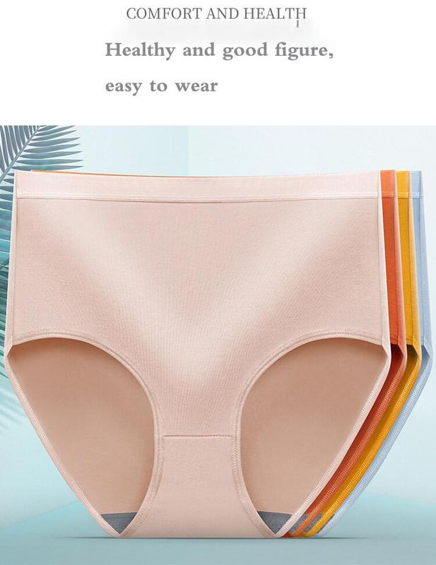 Product Introduction of M-2XL plus size Women's panties High Waist ,Comfortable,Breathable Seamless Antibacterial Underwear 1