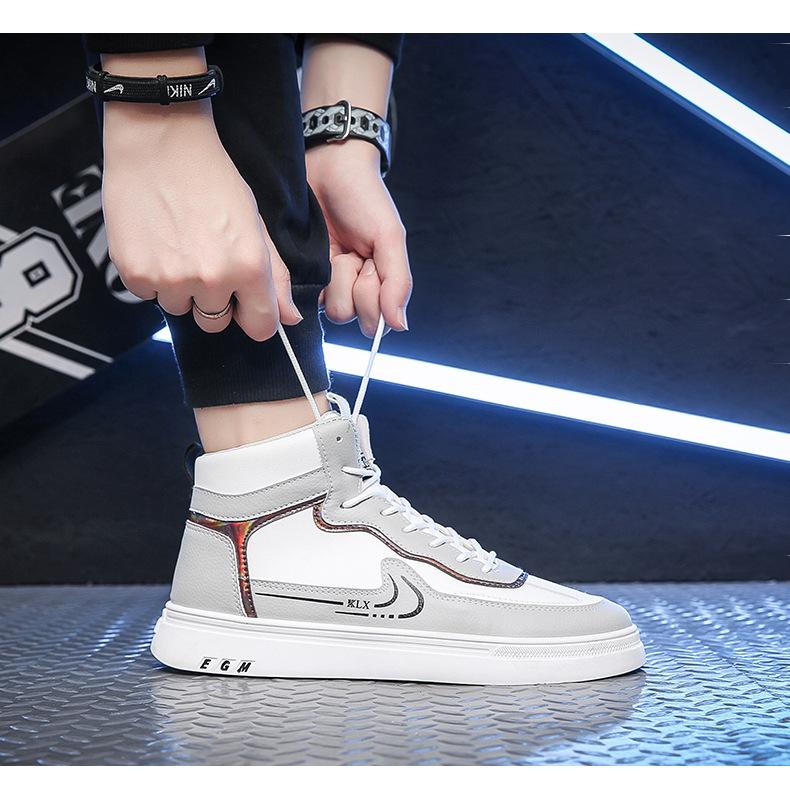 Product Introduction of Autumn and Winter 2023 Men's High top Board Shoes Air Force One Korean Fashion Student Casual Sneakers AJ Fashion Men's Shoes 14