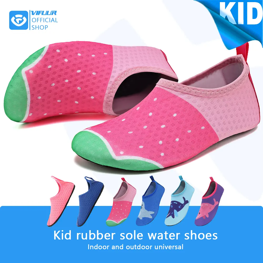 VIFUUR sepatu pantai untuk anak/Anti Slip/Sepatu Renang Girl's Sangat ringan Beach Barefoot Sports Shoes