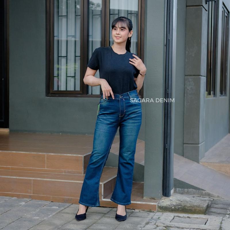Highwaist Cutbray Jeans Retro 114- Celana Jeans Cutbray Premium Wanita Panjang Wanita Panjang Cutbray Retro Jeans Vintage 0