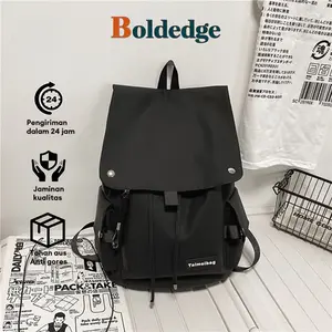 Boldedge Tas Ransel Pria Nilon Tahan Air Tas Rekreasi Tas Mahasiswa Berkapasitas Besar