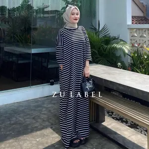 Lyvia Dress Kaos Katun Stripe by Zulabel