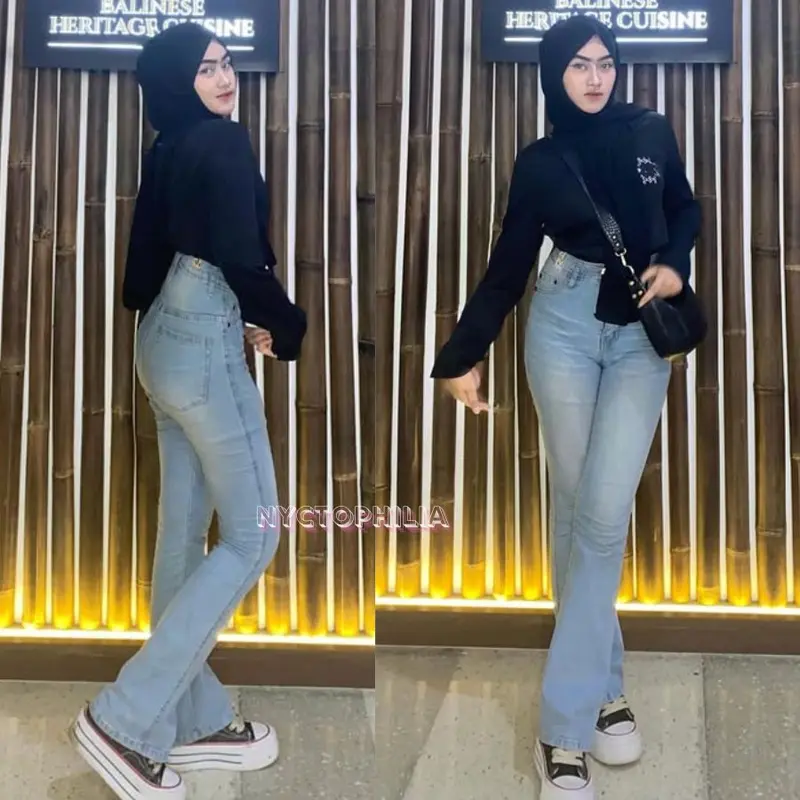 Cutbray Jeans Higwaist Dark Wosh Aleena Premium 4