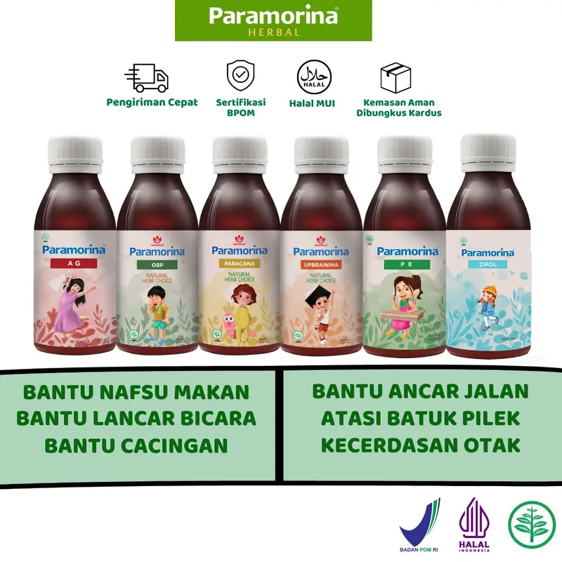 Paramorina Bantu Anak Lancar Bicara Berjalan dan Lahap Makan 100 ml || untuk 1 tahun ke atas 0