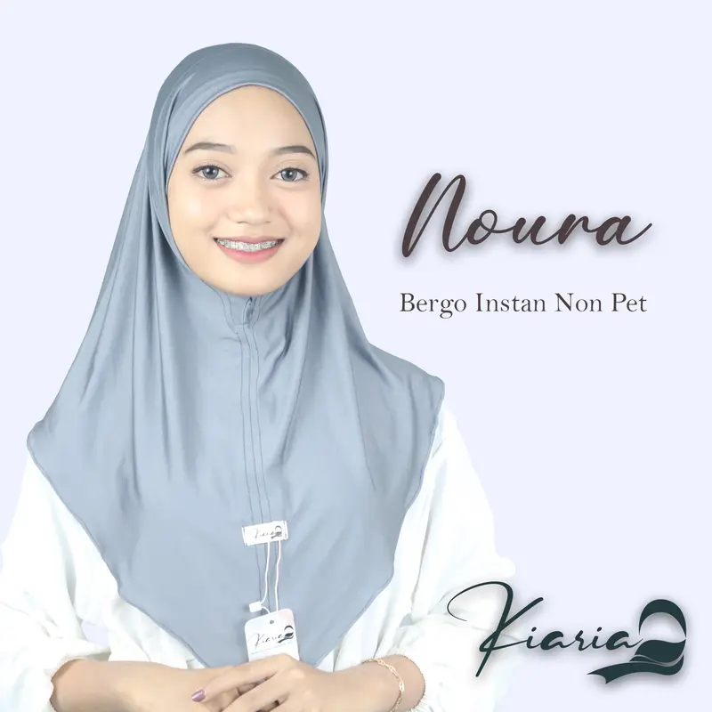 Kiaria - Daily Hijab Instan Non Pet Size L Bergo Bahan Jersey Casual Premium Noura 6