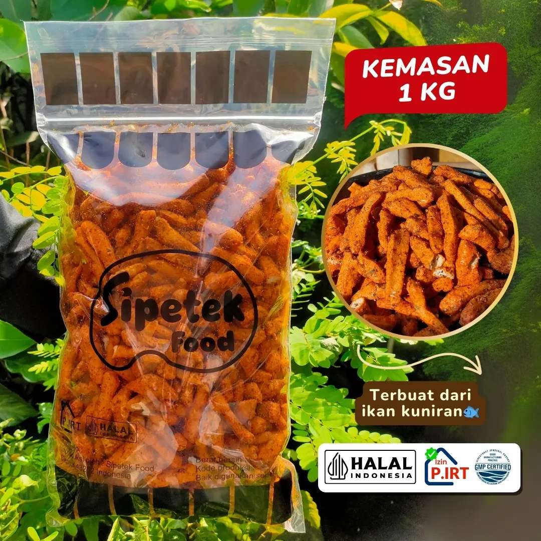 Sipetek -  [Spesial] Basreng Ikan 1kg Pedas Gurih Daun Jeruk