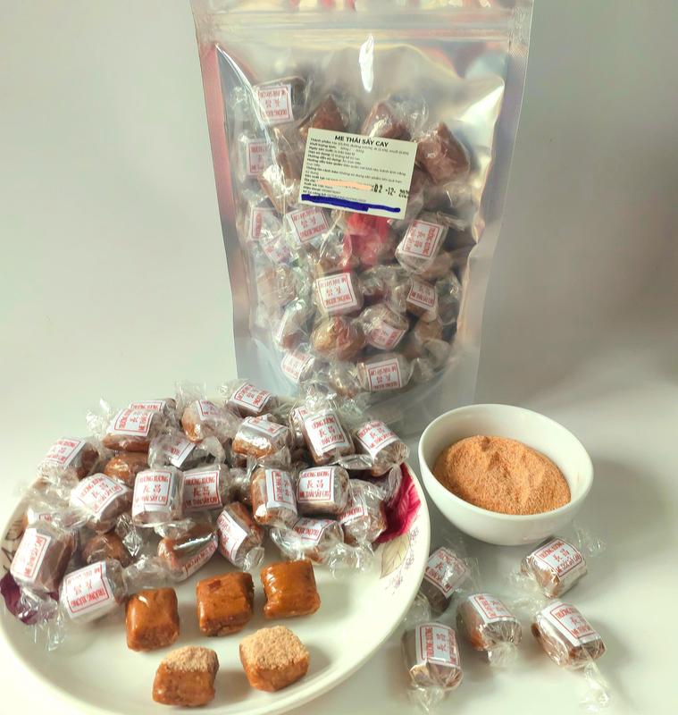   Kèm Muối   500g Kẹo me Thái sấy chua cay Trường Xương kèm 50g muối chấm _ chấm muối ăn  pha nước,... 