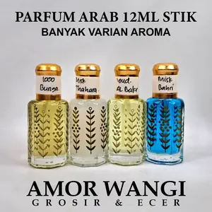 (GROSIR) 12ml padi parfum arab bibit non alkohol murah dan tahan lama