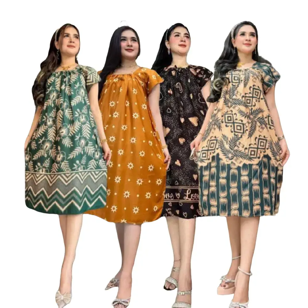 Daster Yukensi Paket Hemat 100ribu 3pcs Daster Kekinian Murah Bahan Rayon Premium Kain Tebal Nyaman Karet Busui Kancing Panjang