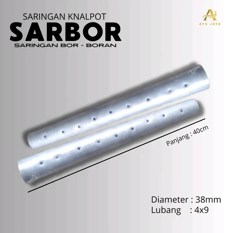 SARBOR PIPA BORBORAN LUBANG 4x9 KENALPOT BOR BORAN SARBOR UNIVERSAL saringan knalpot engker sarful 0