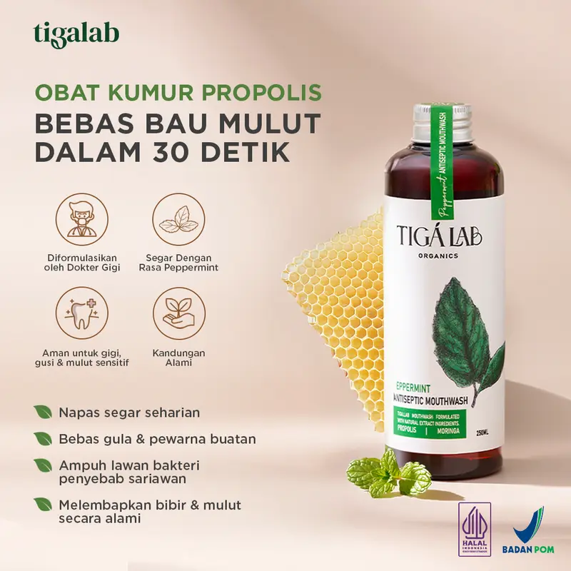 Tiga Lab Organics Antiseptic Mouthwash - Peppermint 250 Ml 0